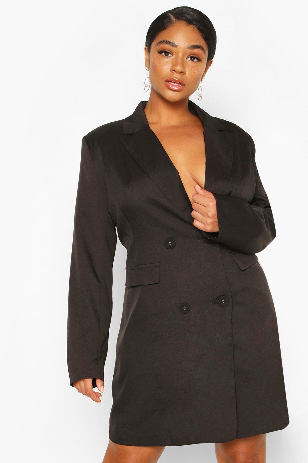 boohoo black blazer dress