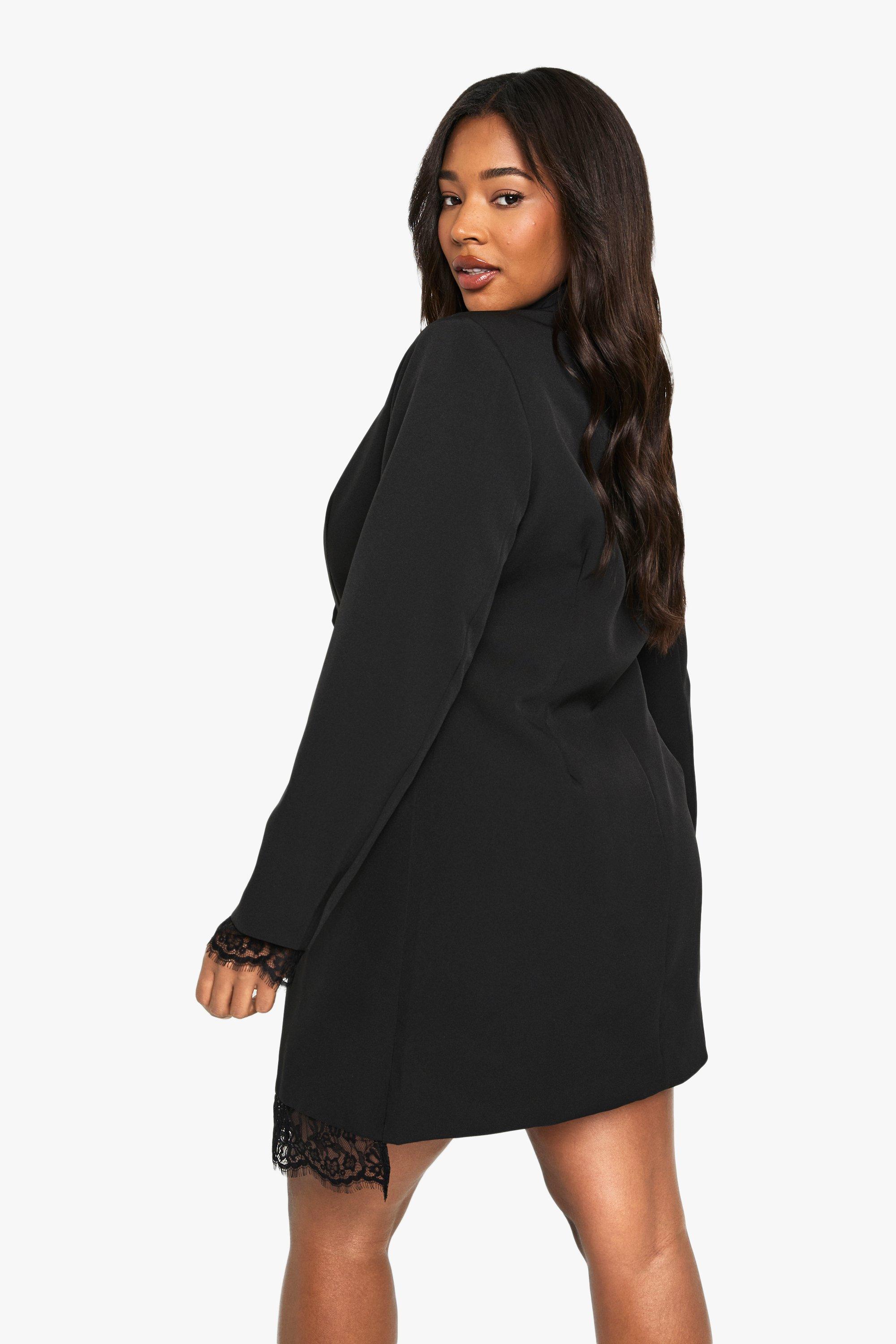 boohoo plus blazer dress