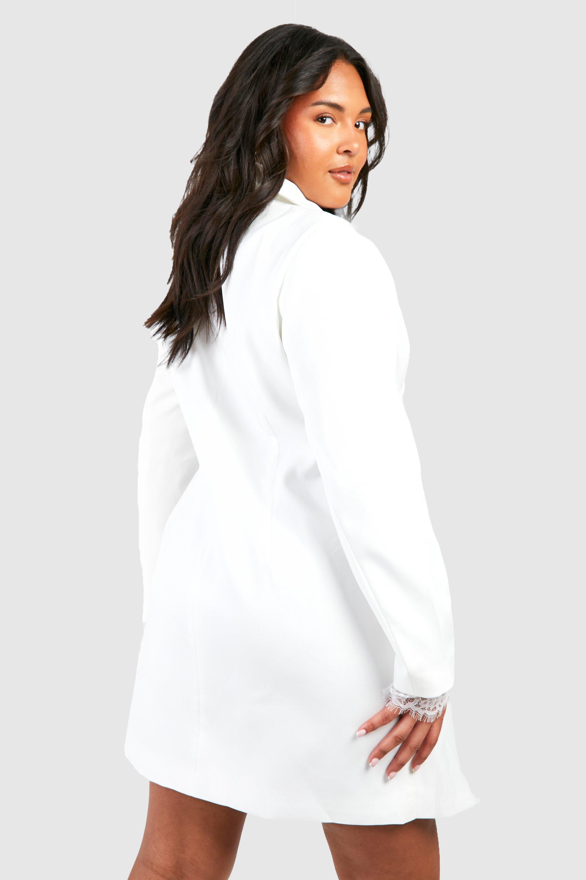 Boohoo white clearance blazer dress