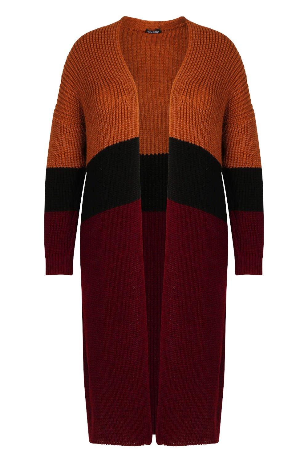 red maxi cardigan