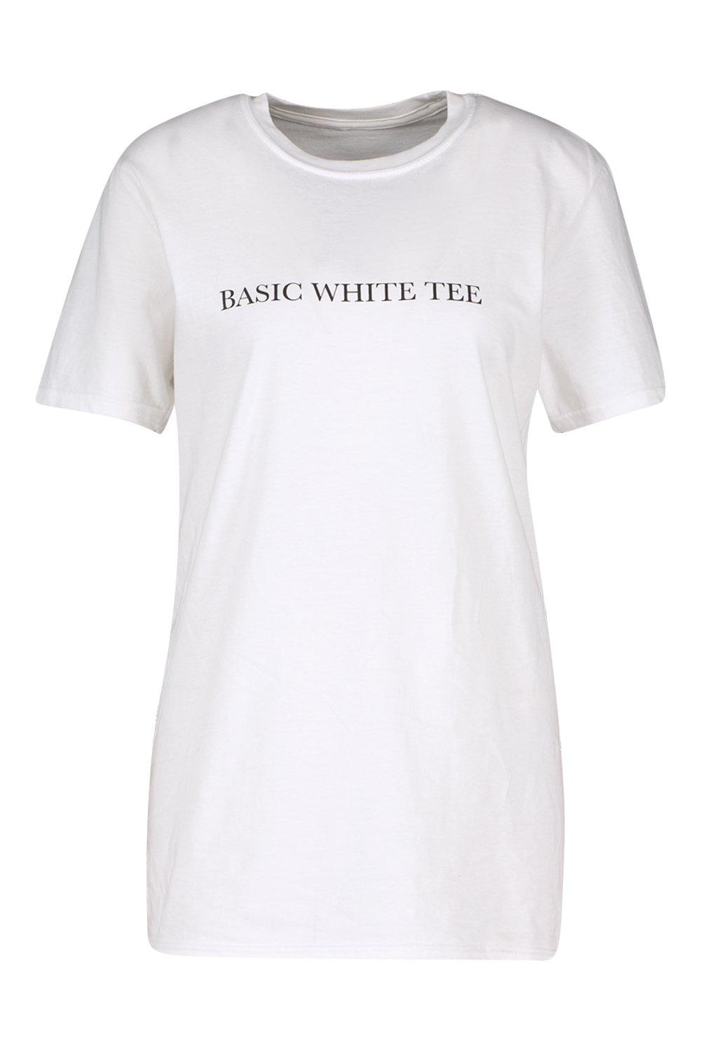 basic white tee