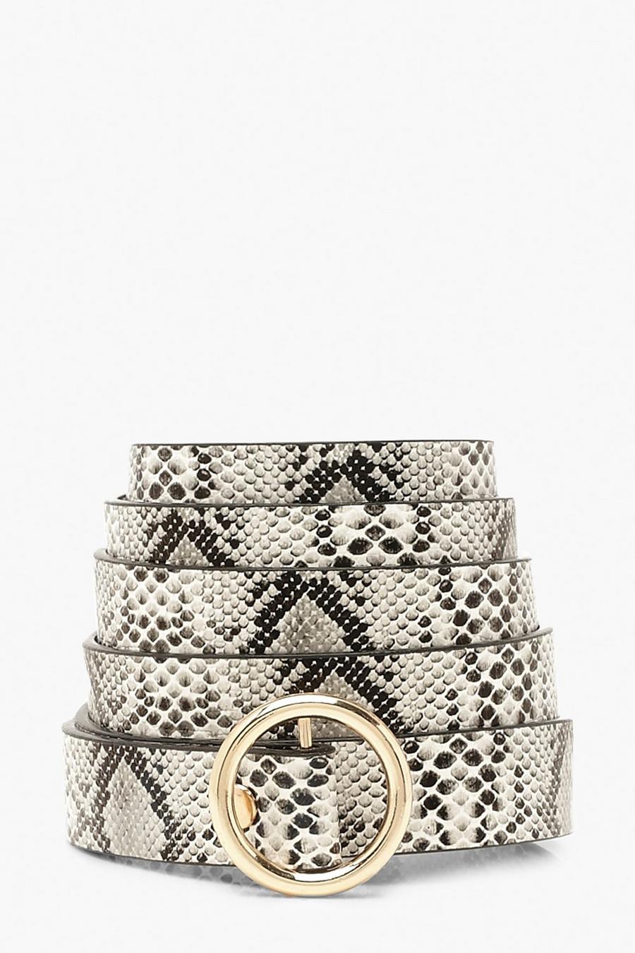 Ceinture Skinny à boucle circulaire animal 00000> image number 1