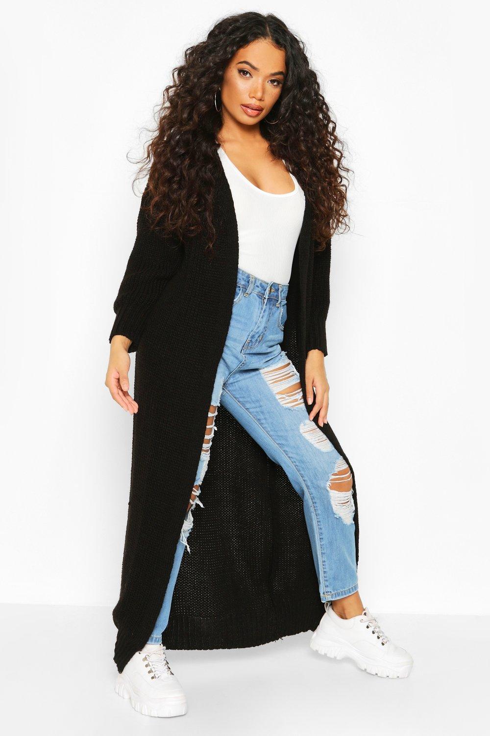 black maxi cardigan petite