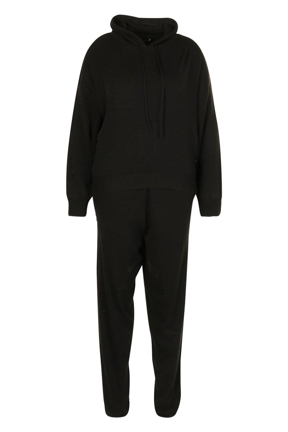 Black hoodie loungewear set new arrivals