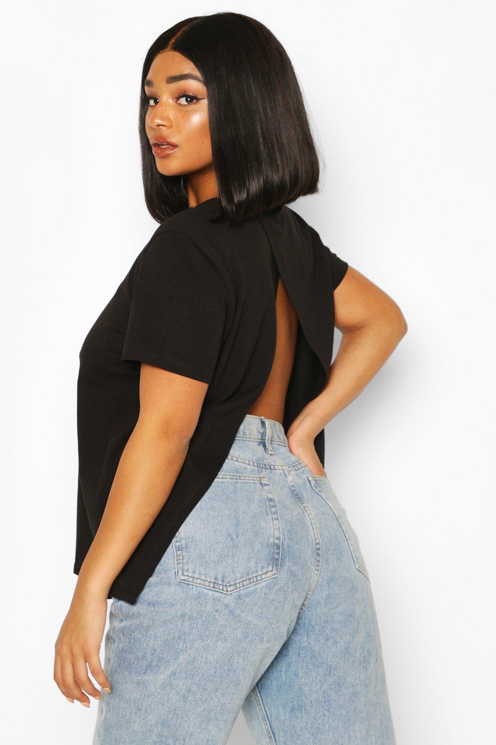 boohoo plus tops