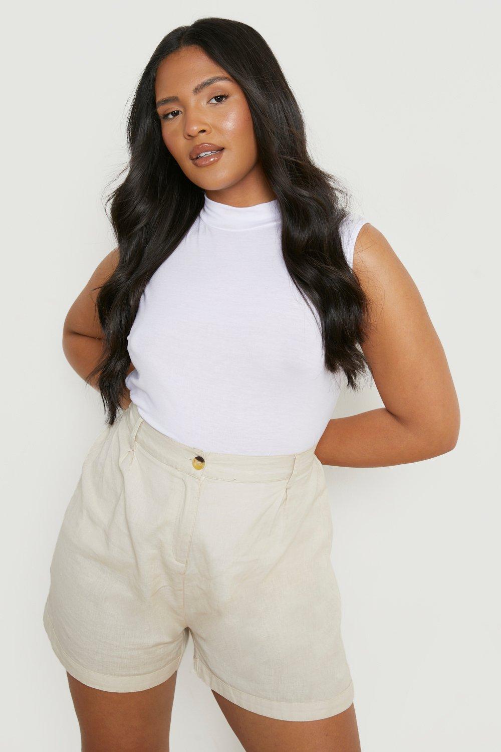 Plus Basic High Neck Sleeveless Top