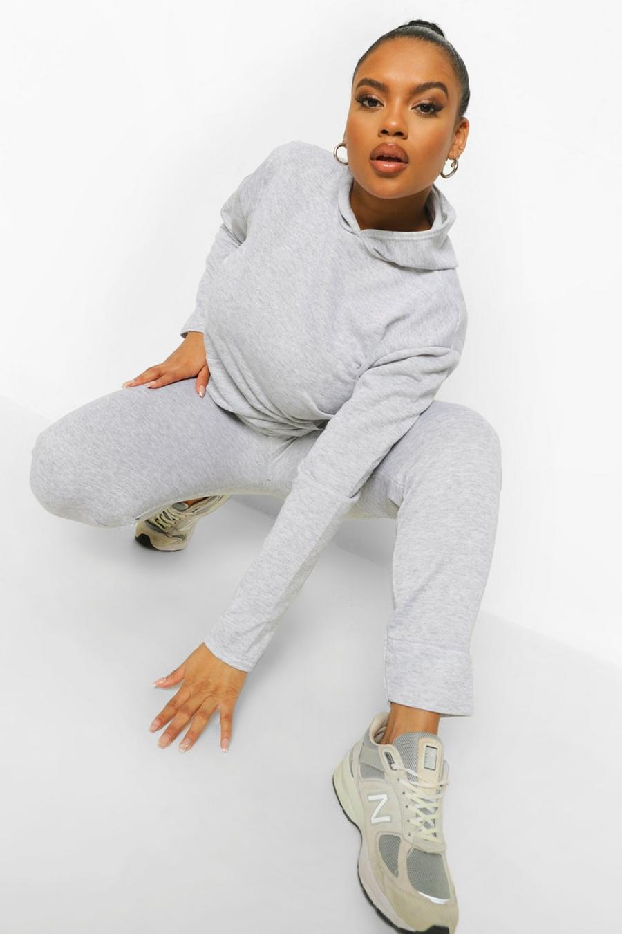 Grey gris Plus Loopback Hoody and Jogger Set