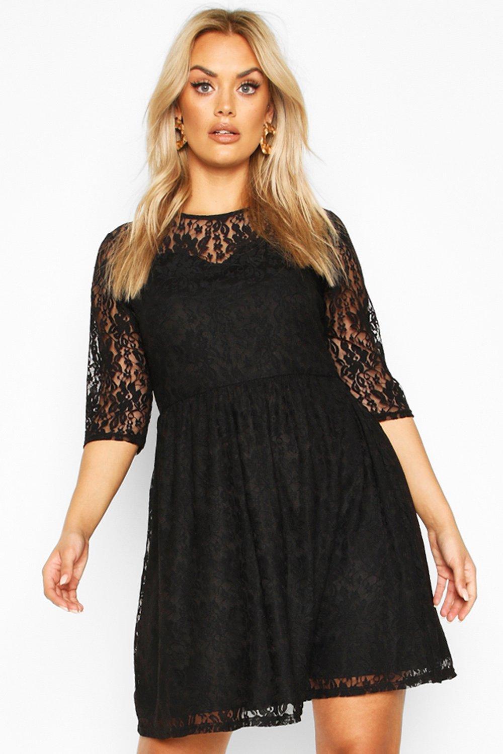 Lace store smock dress