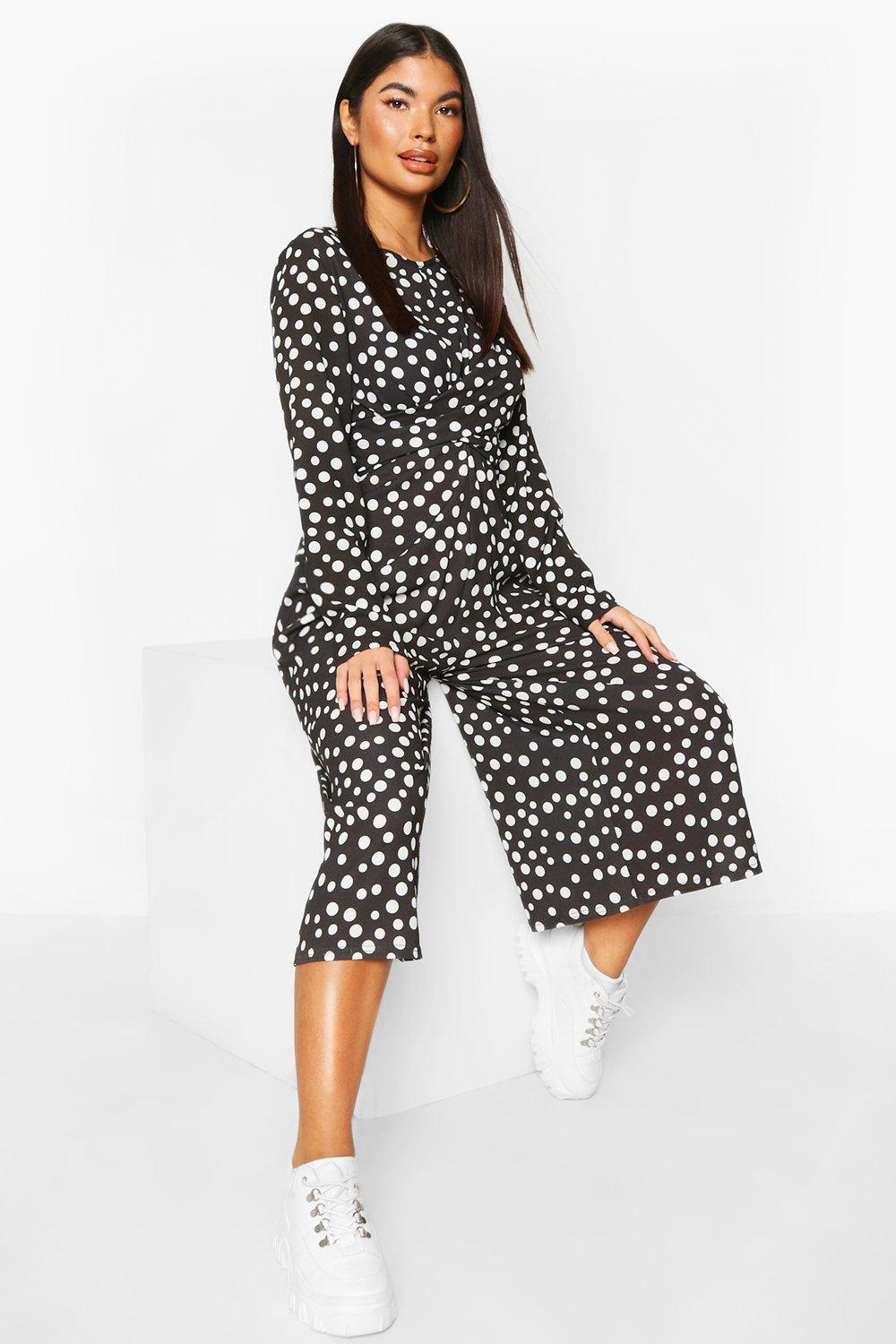 Next incompetent Petite Polka Dot Jumpsuit