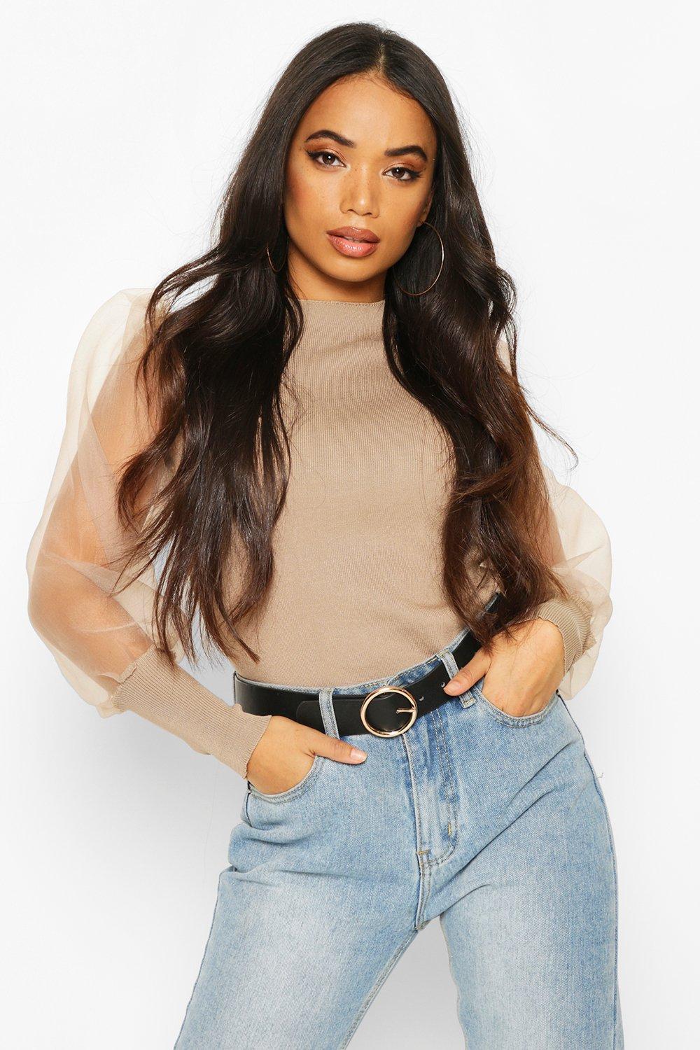boohoo puff sleeve