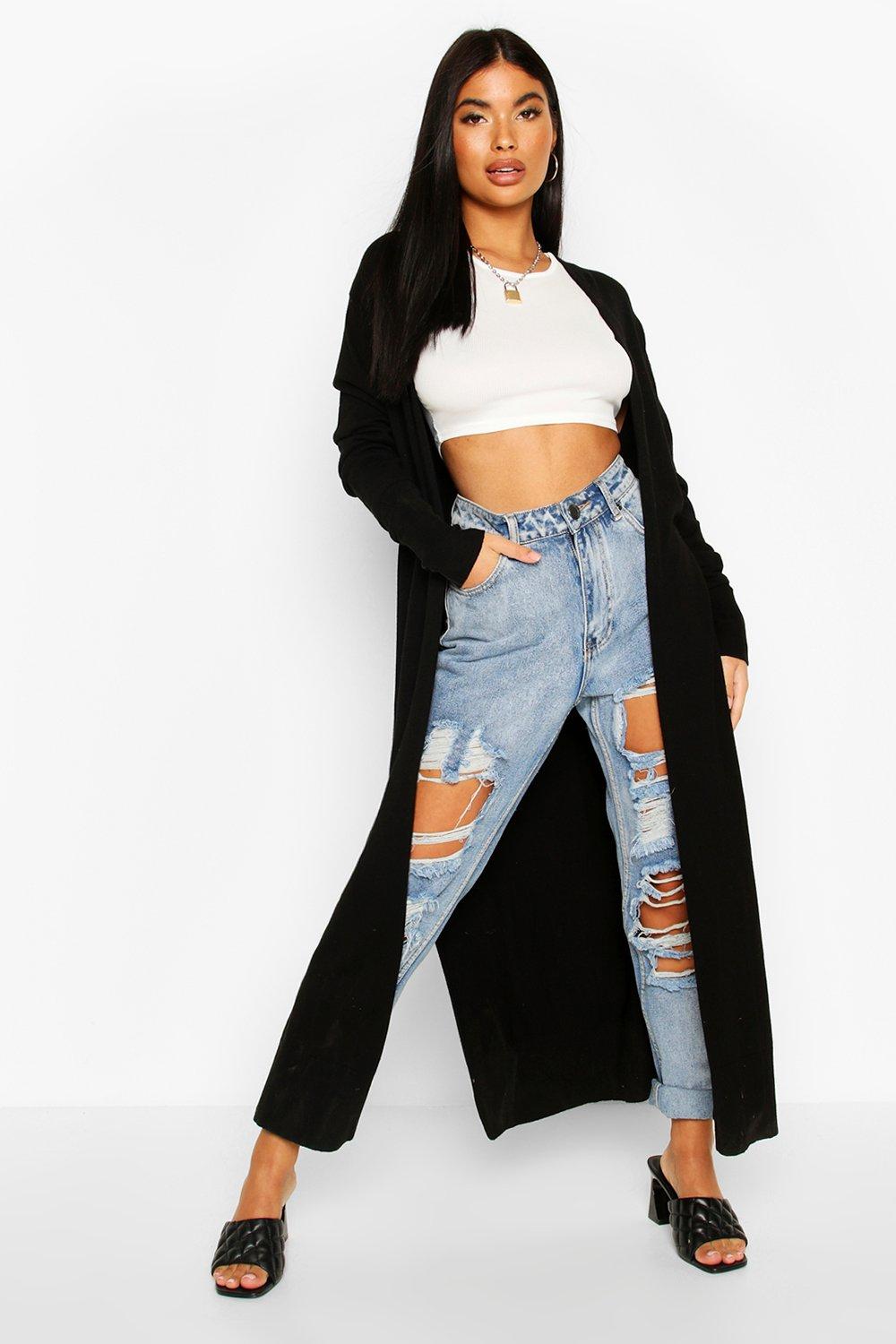 fine knit maxi cardigan