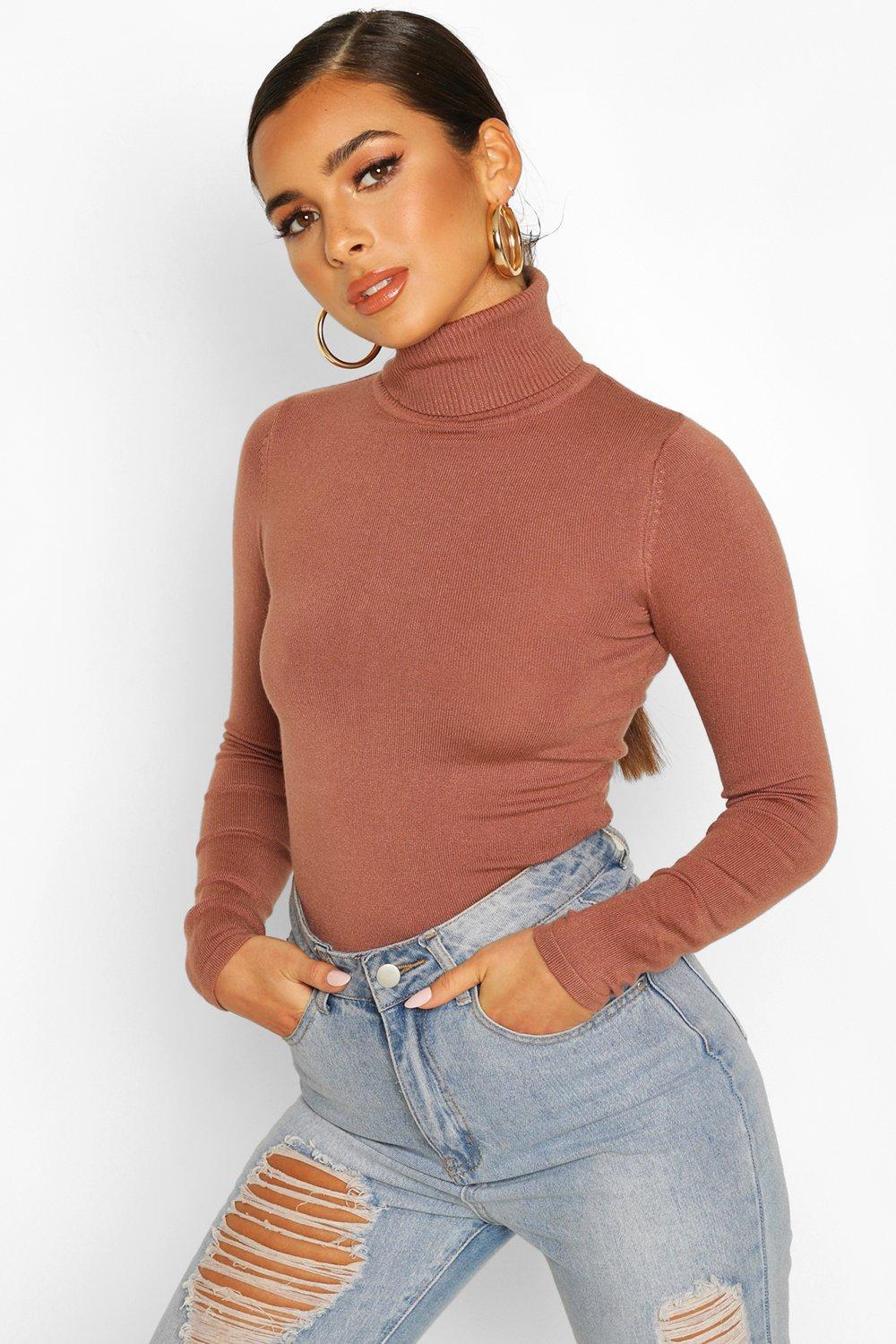 Fine knit shop roll neck jumper