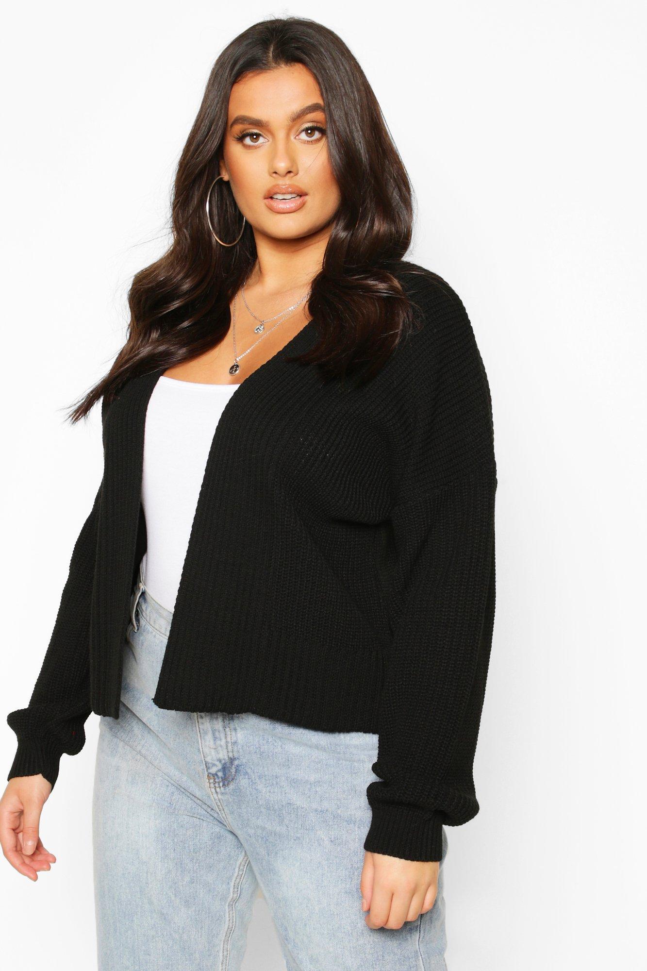 black cropped cardigan uk