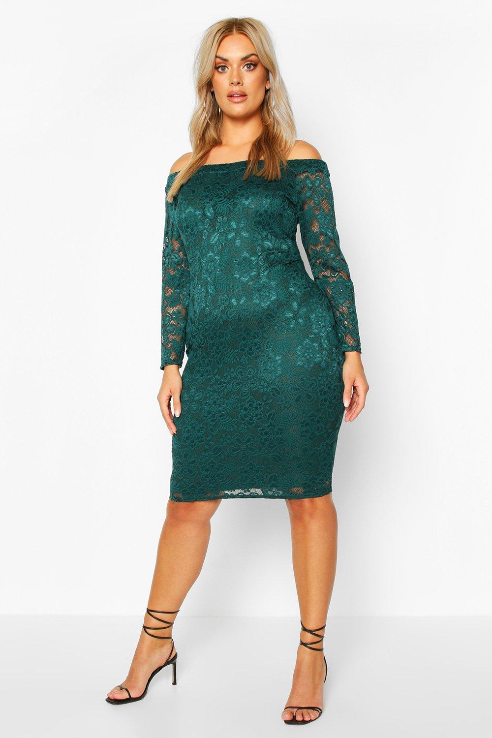 boohoo plus midi dress