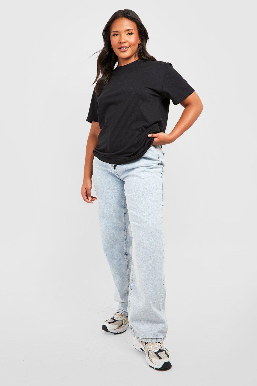 Grande taille T shirt basique col rond boohoo