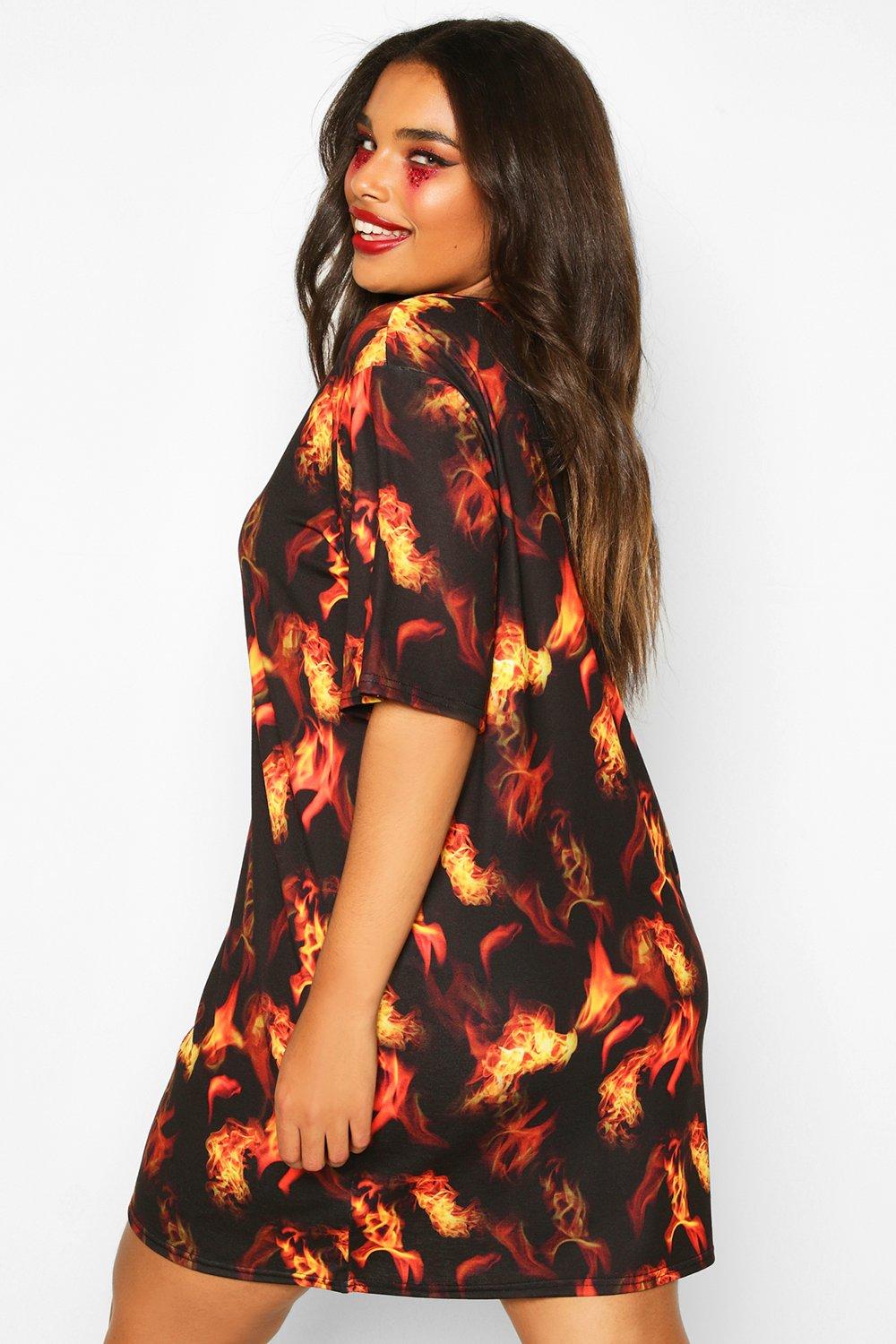 Flame t sale shirt dress