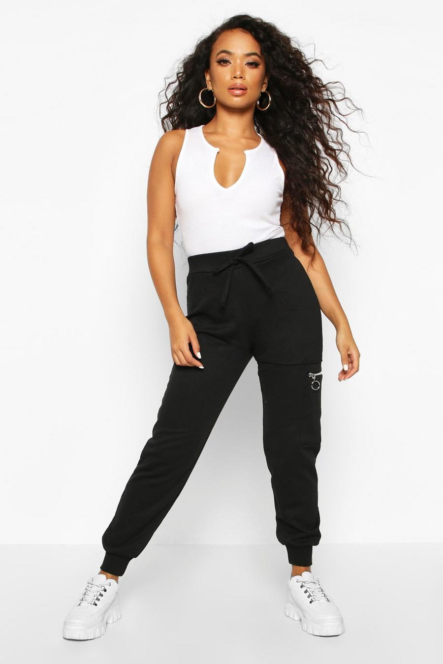 Petite Pocket Detail Loopback Track Pants image number 1