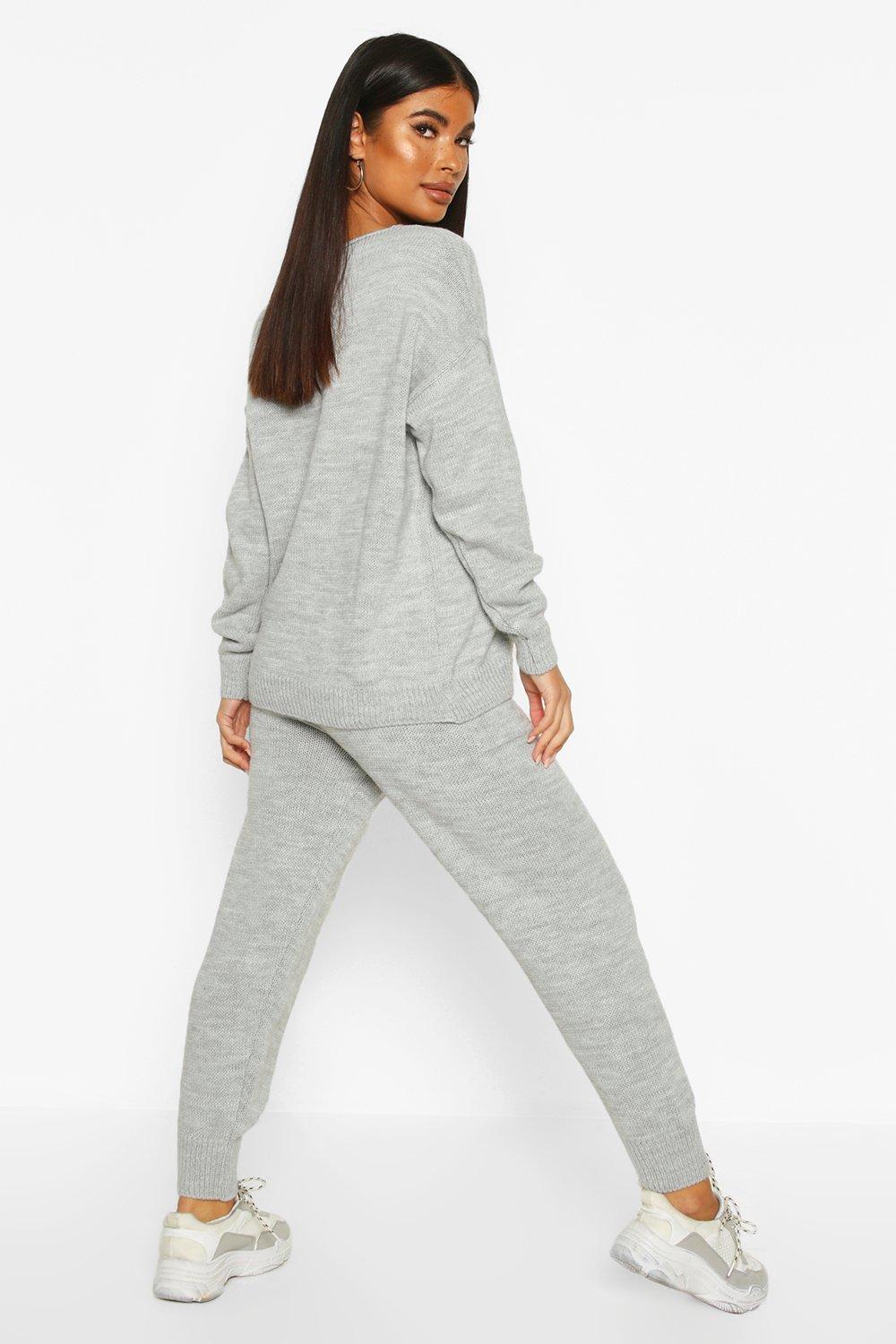 Petite Cable Knit Sweater Jogger Two Piece