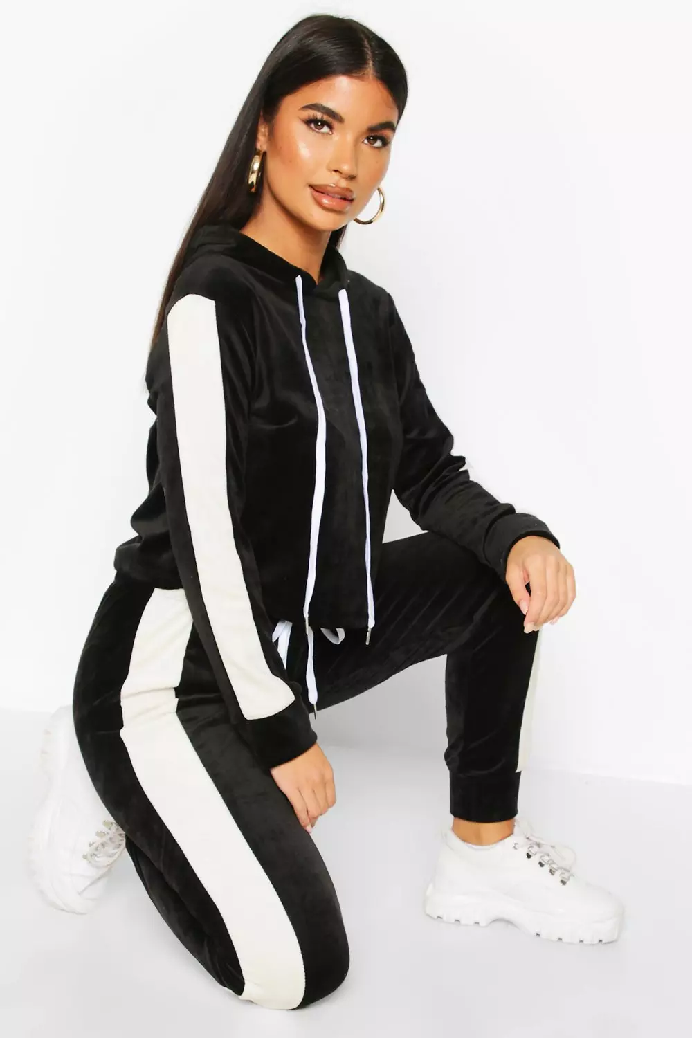 Petite womens velour tracksuit new arrivals