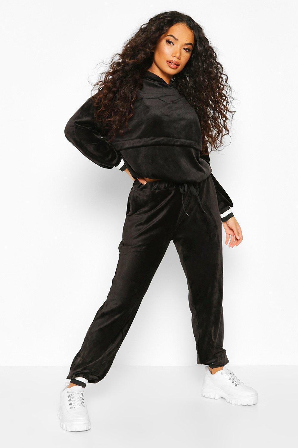 Missguided velvet hot sale tracksuit