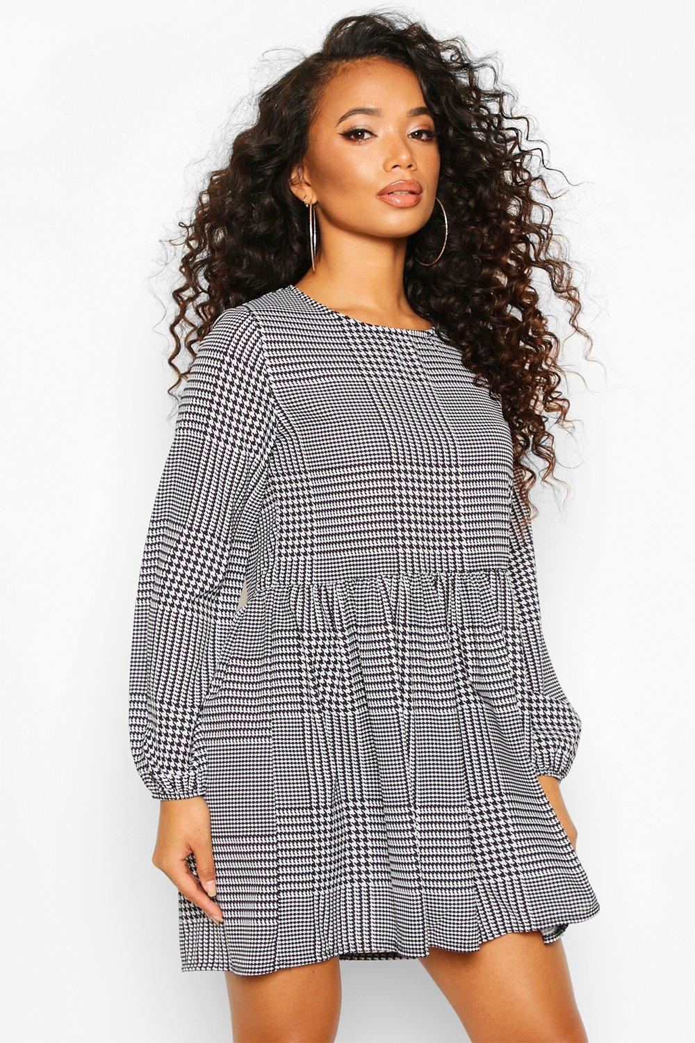 boohoo dogtooth dress