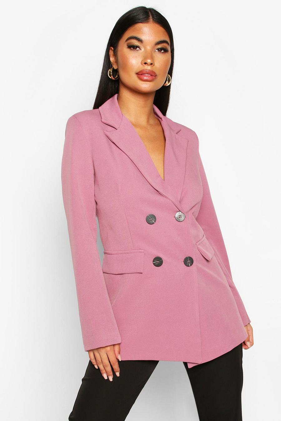 Petite Longline Double Breasted Blazer image number 1