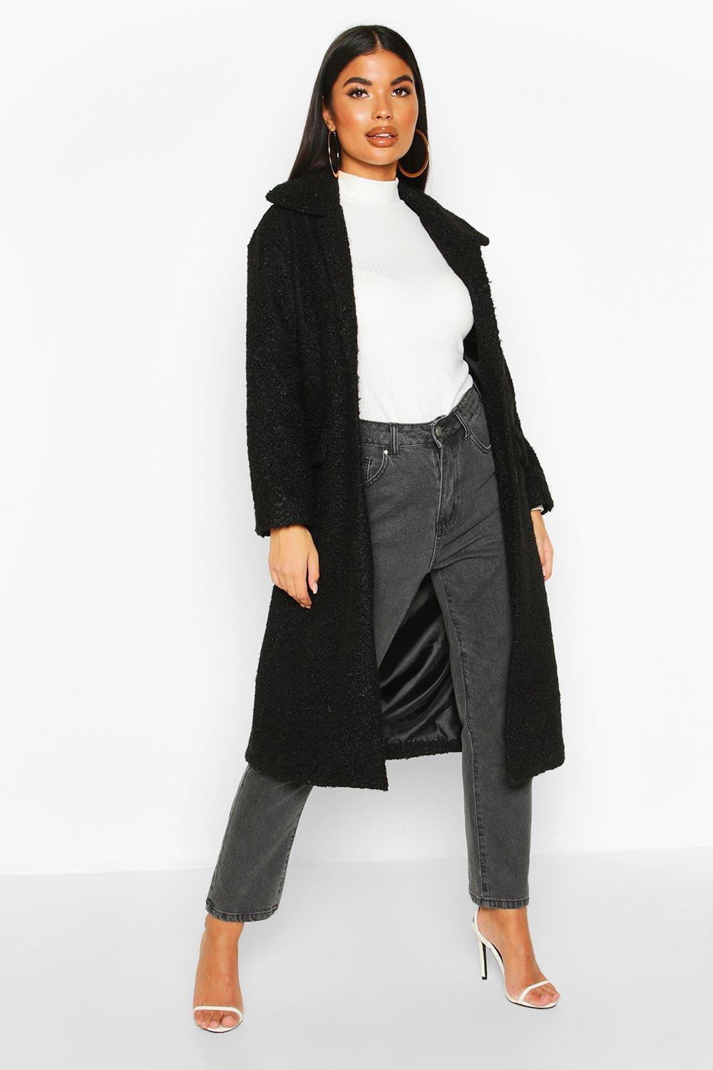 Petite Oversized Mantel Aus Teddyfell Boohoo