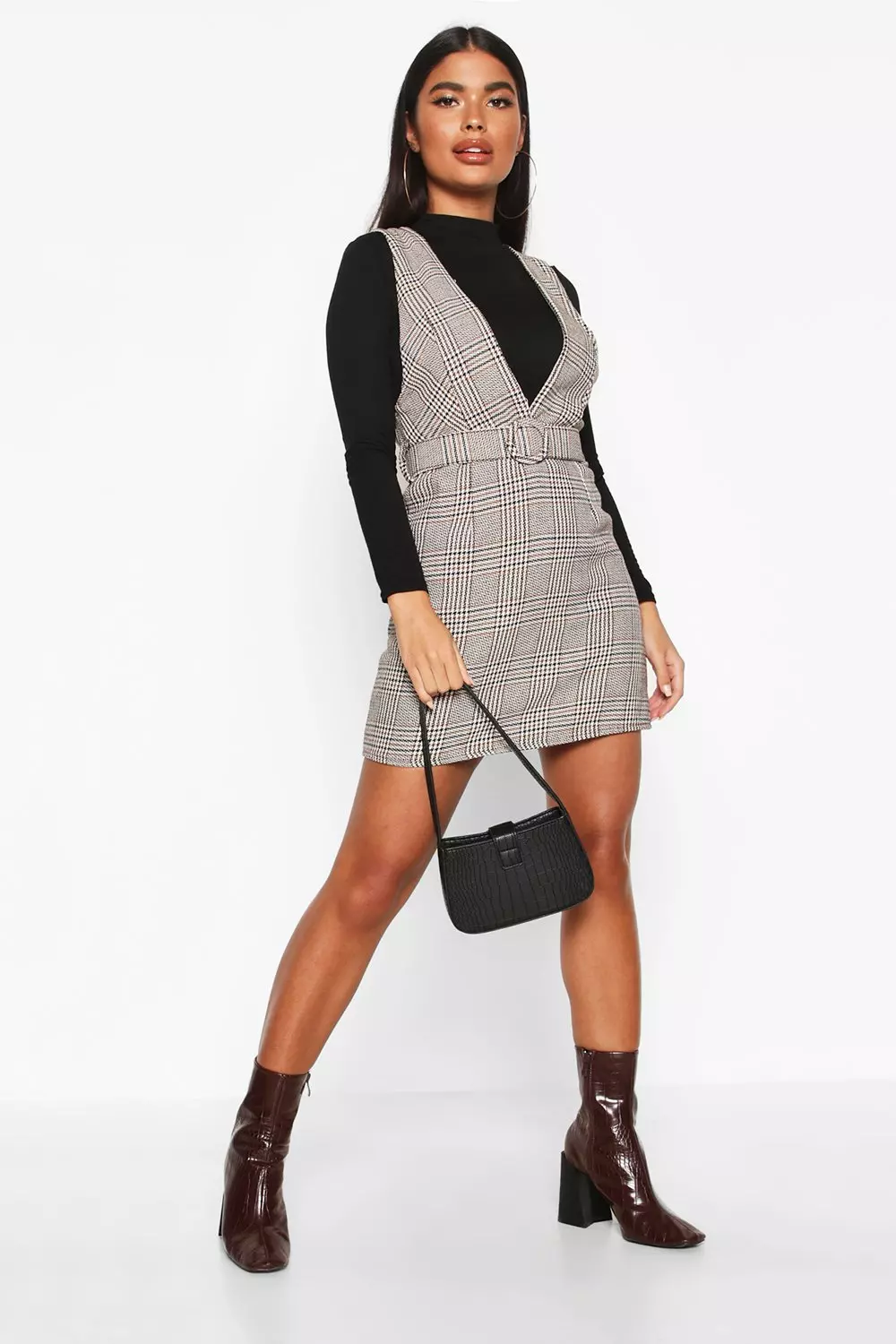 Glen plaid shop pinafore dress