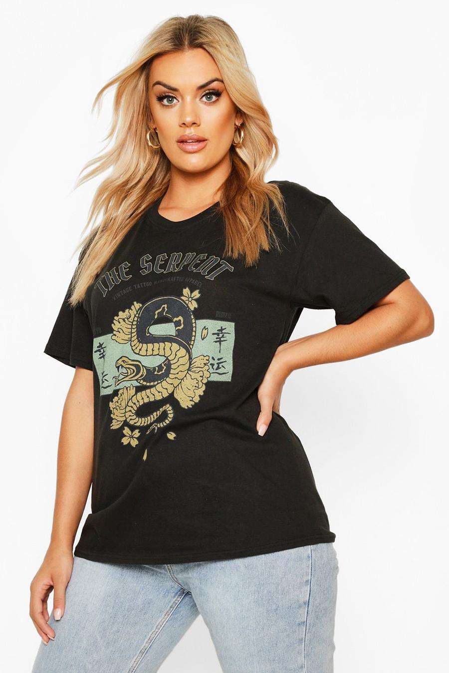 Plus The Serpent Slogan T-Shirt image number 1