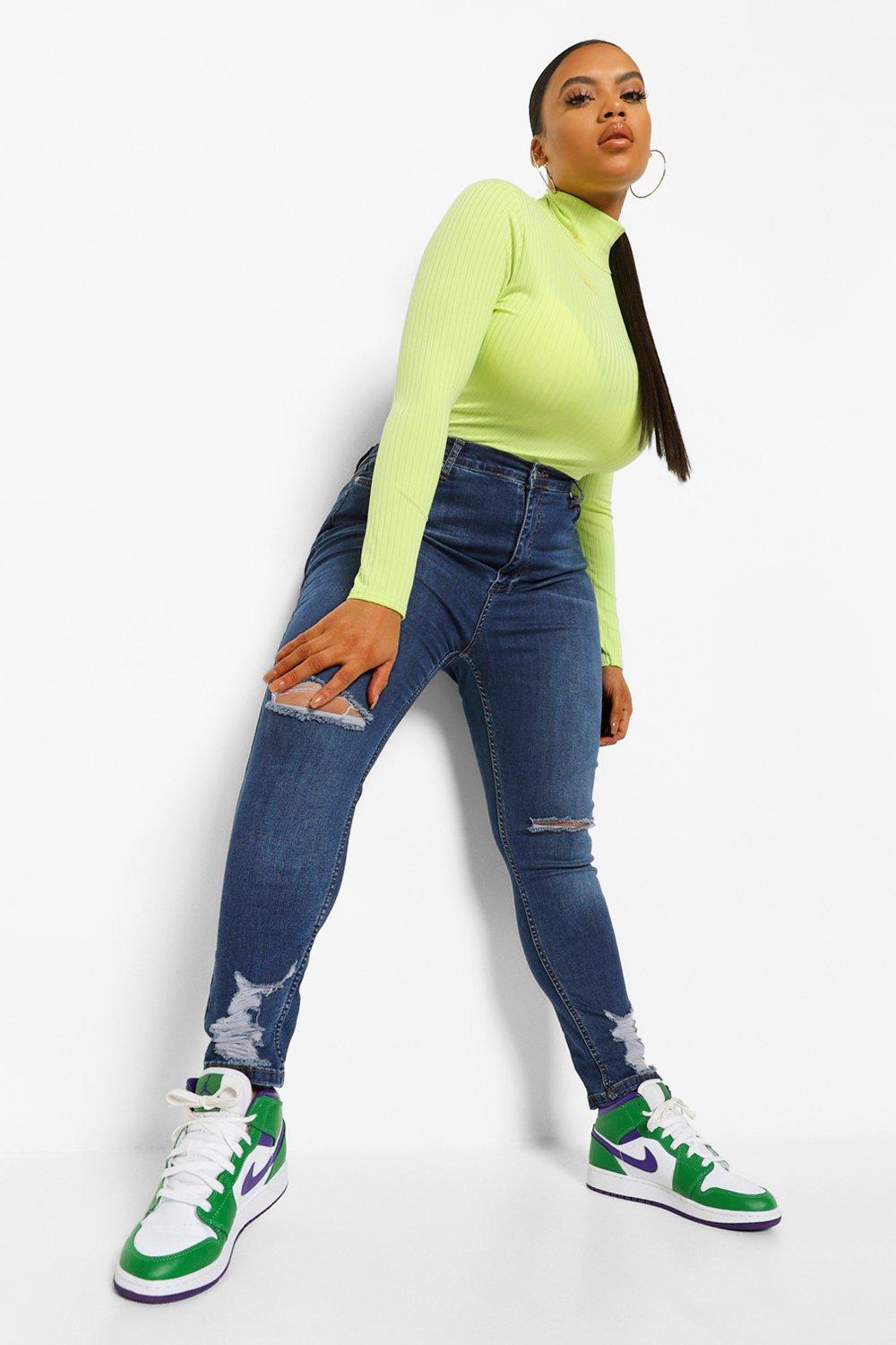 boohoo stretch jeans