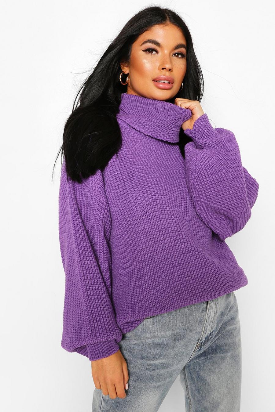 Orchid Petite Volume Sleeve Sweater image number 1
