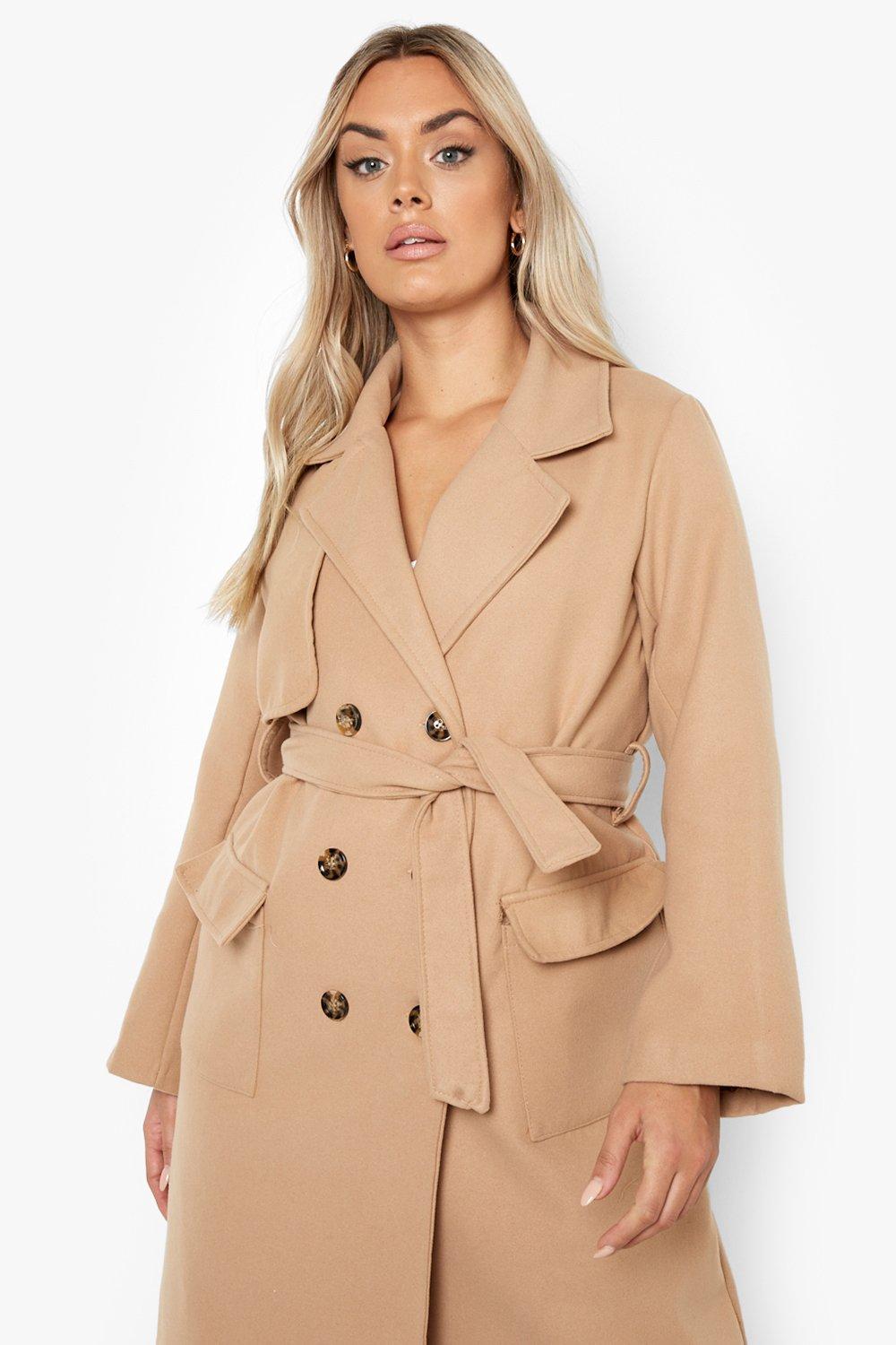 Beige longline coat best sale