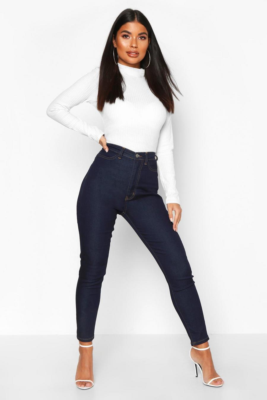 Donkerblauw Petite Donkere Stretch Skinny Jeans image number 1