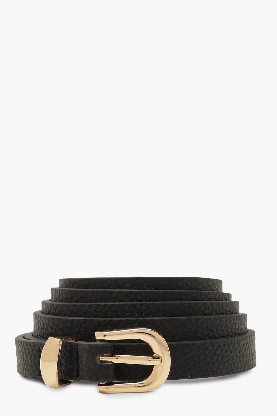 Black Plus Skinny Belt