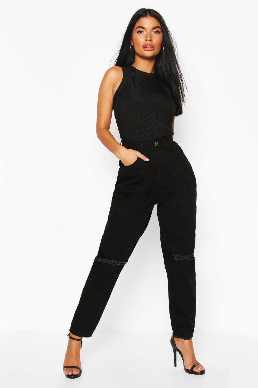 black mom jeans petite