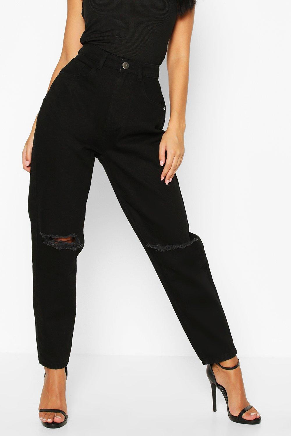 petite black mom jeans