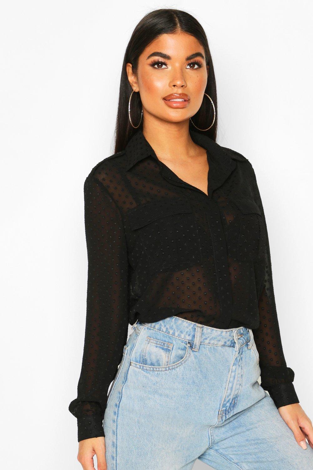 boohoo sheer top