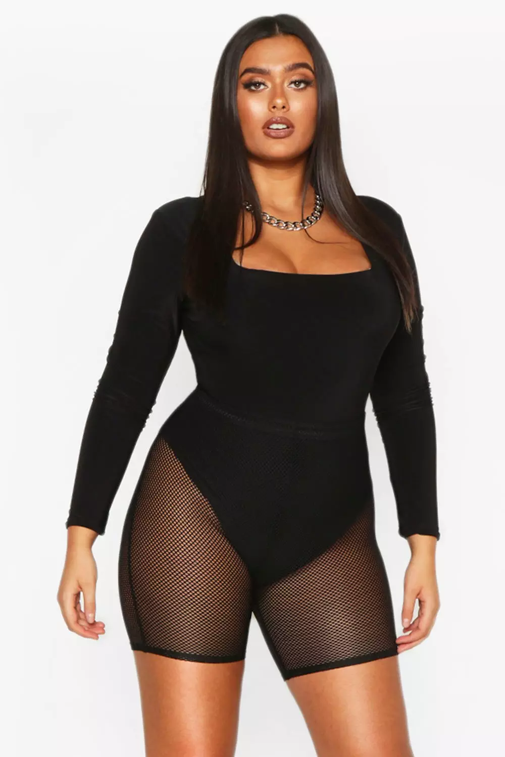 Fashion nova fishnet shorts sale