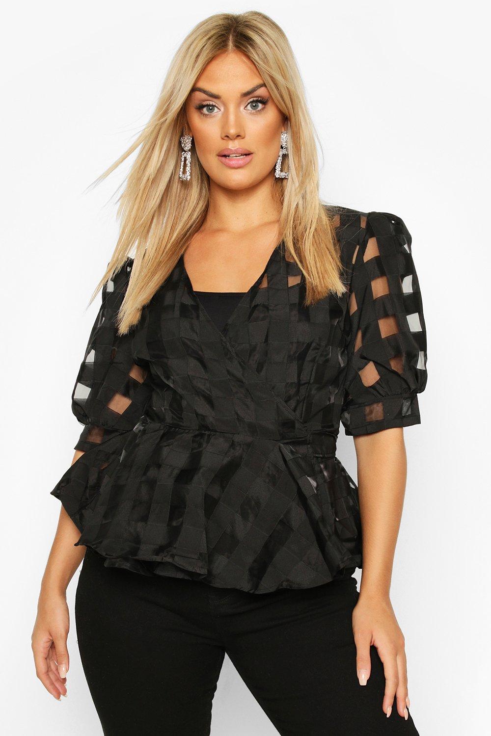 chiffon peplum top