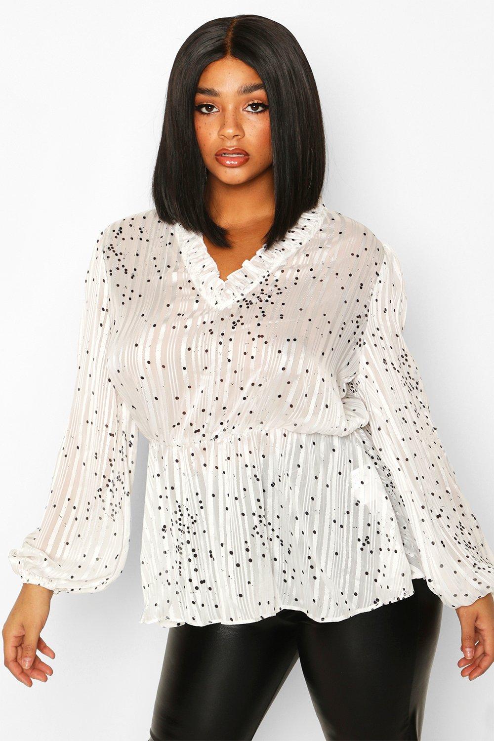 boohoo metallic spot dress