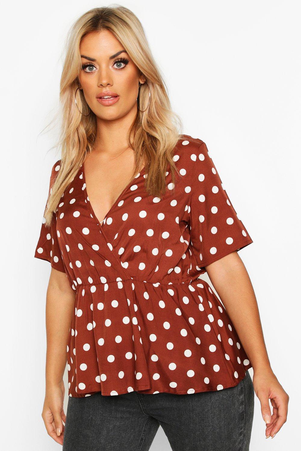 plus polka dot top