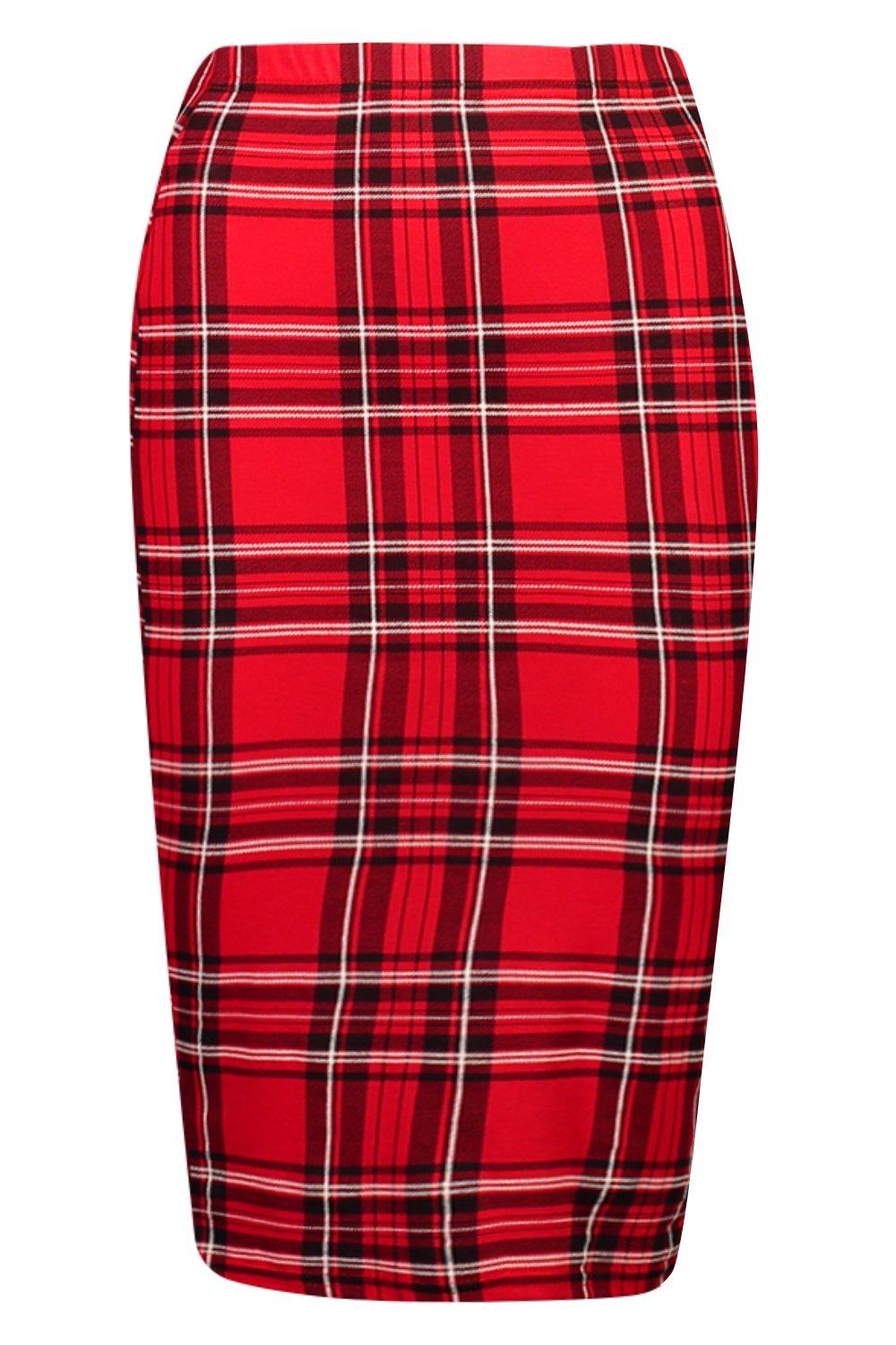 Petite Tartan Midi Skirt