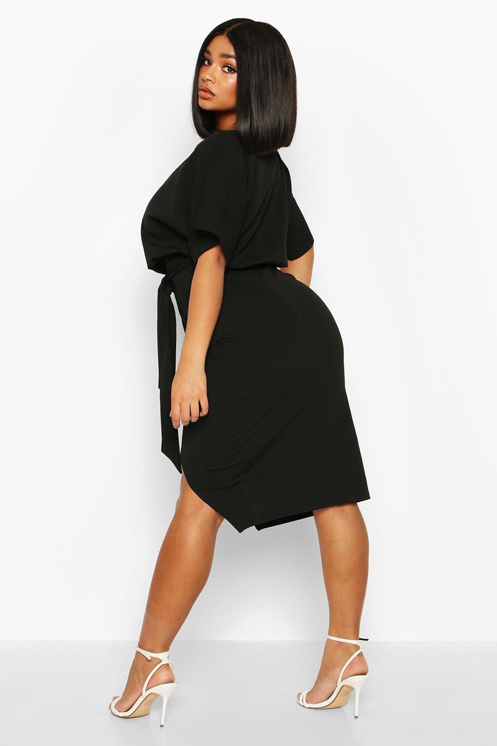 plus double layer midi dress