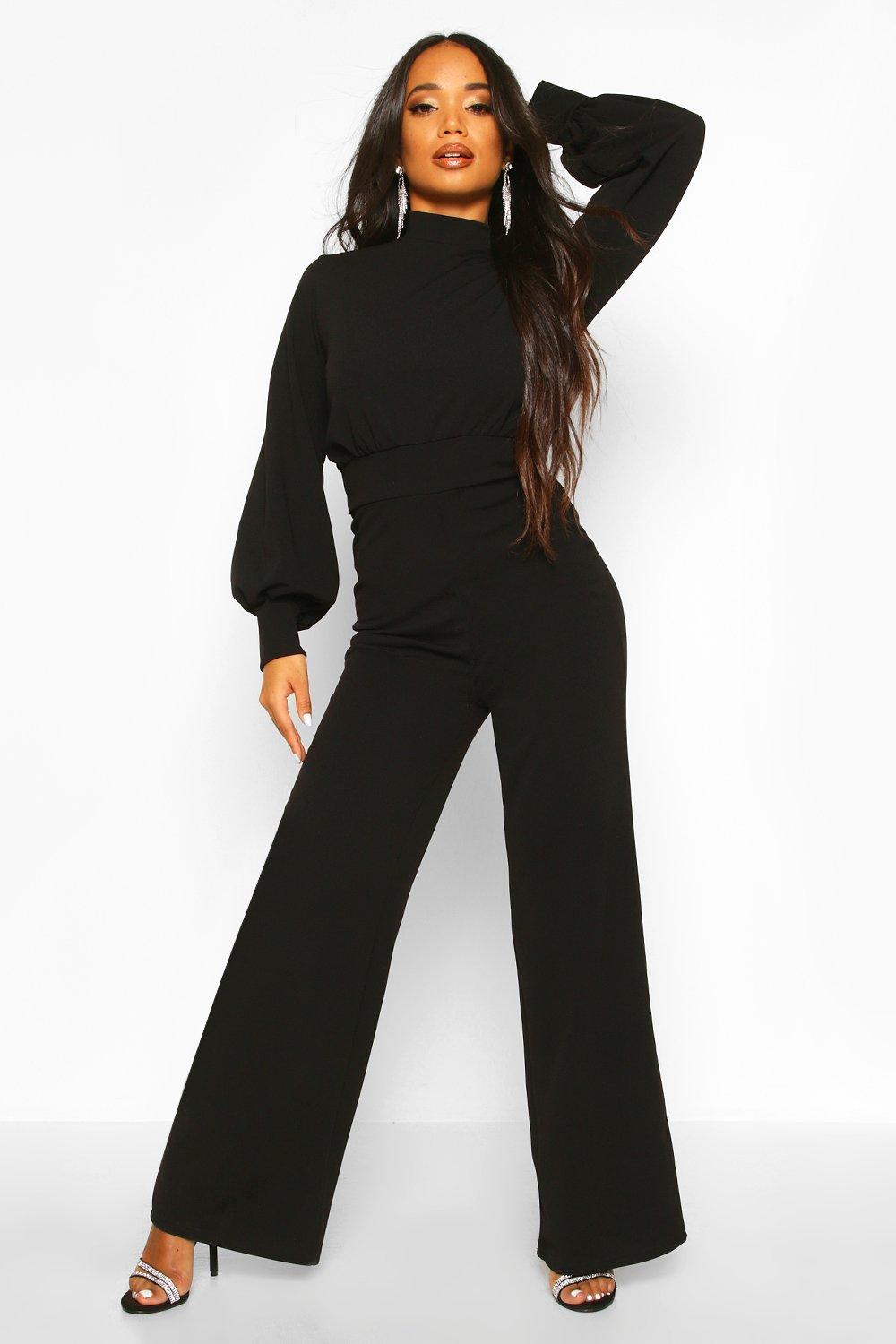 petite high neck jumpsuit