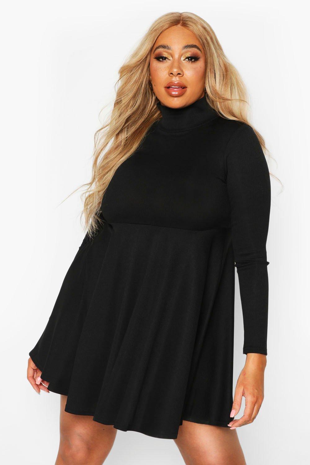boohoo skater dress plus size