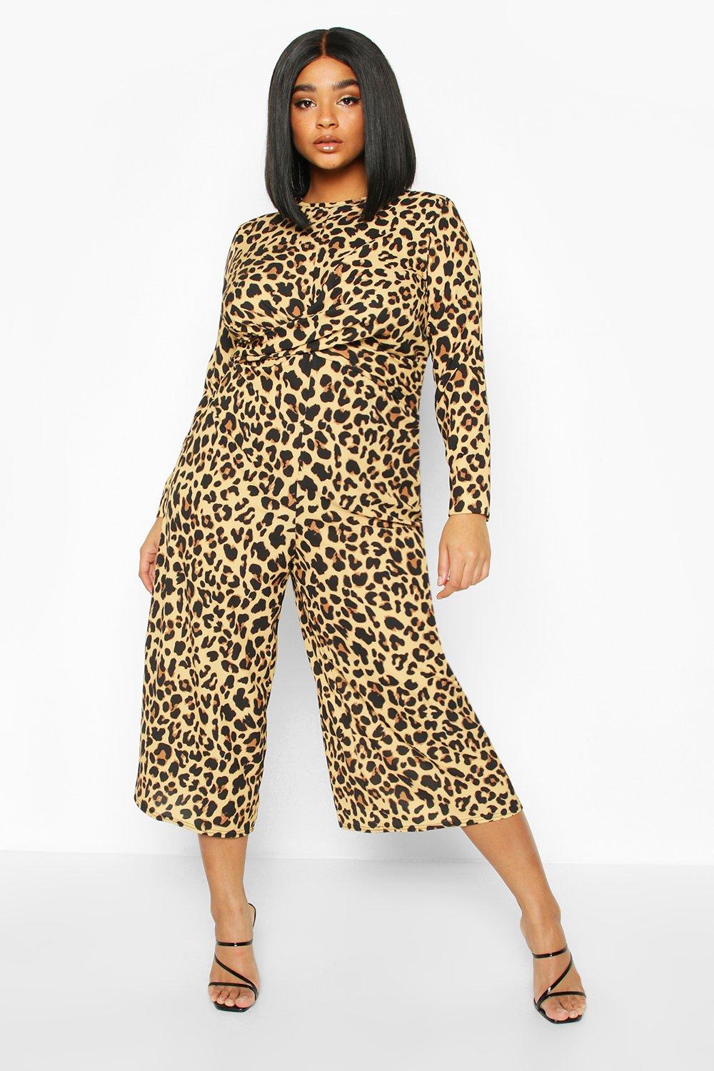 boohoo twist front jumpsuit