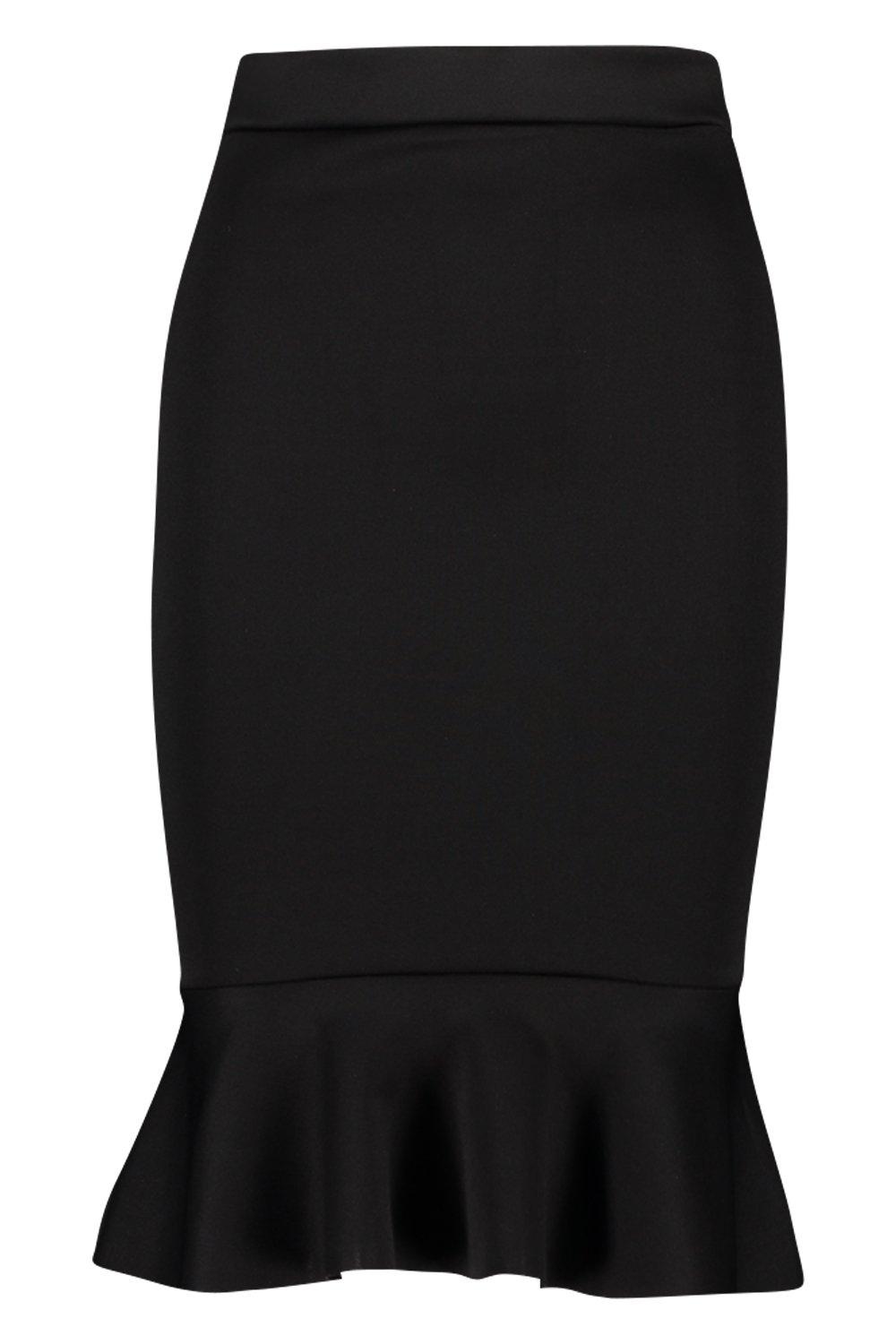 Midi peplum hem discount skirt