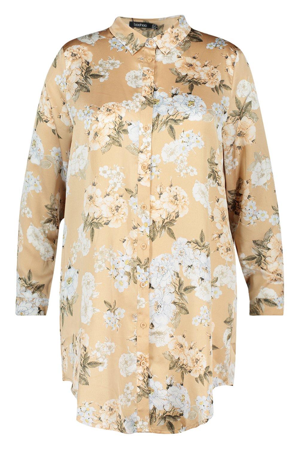 Floral Oversized Shirt Dress