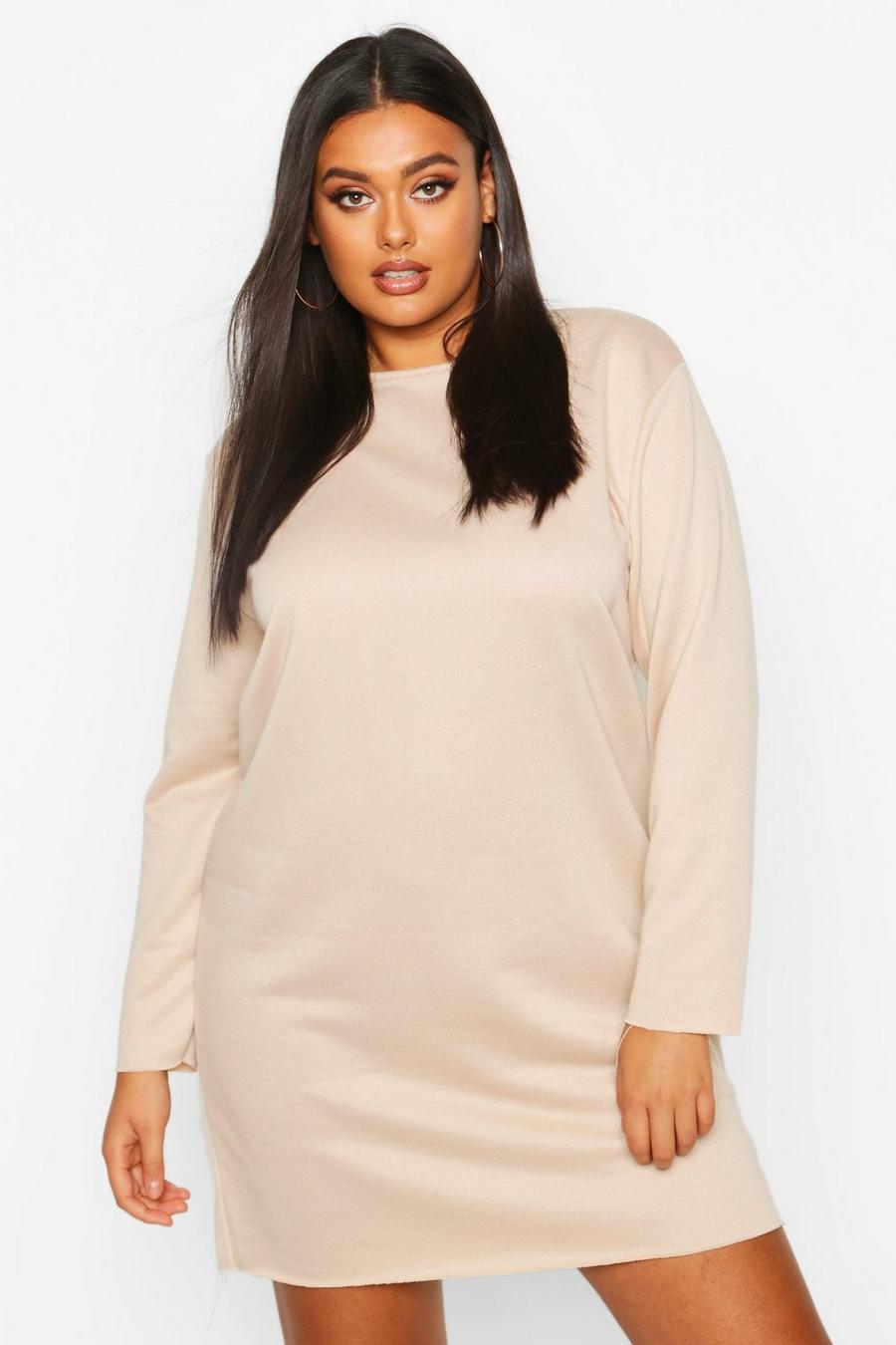Grande taille - Robe sweat oversize à ourlet brut, Roche image number 1