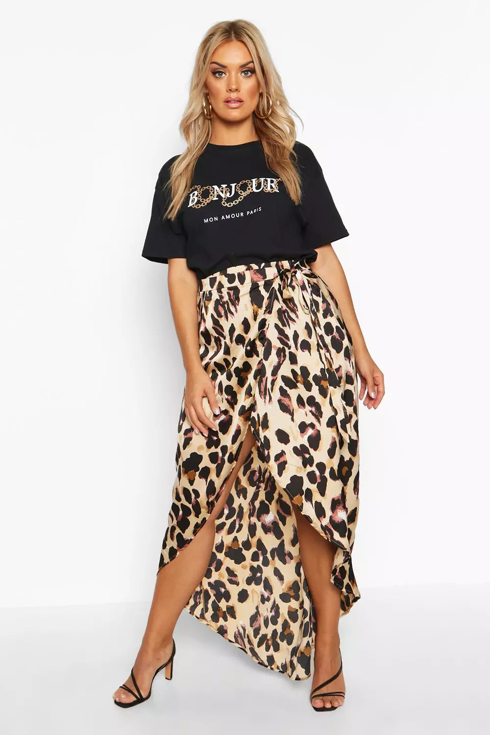 Leopard wrap 2025 tie skirt